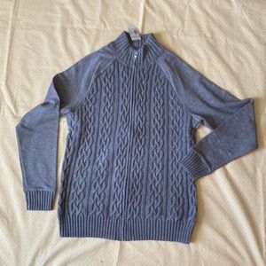 Women’s Croft and Barrow Cable Knit Zip- Front Cardigan